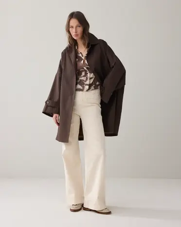 Summum Woman Jacket Gabardine - Coffee