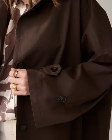 Summum Woman Jacket Gabardine - Coffee