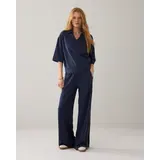 Summum Woman Trouser Pinstripe scuba - Midnightblue