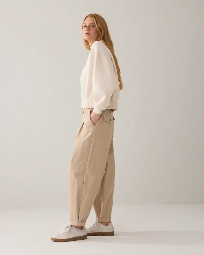 Summum Woman Trousers balloon fit Cotton blend - Alpaca