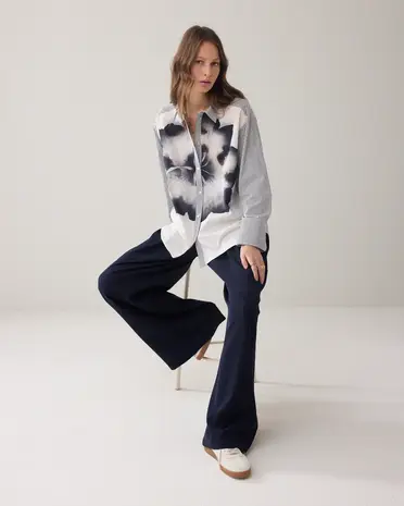 Summum Woman Trousers Fluid - Midnightblue