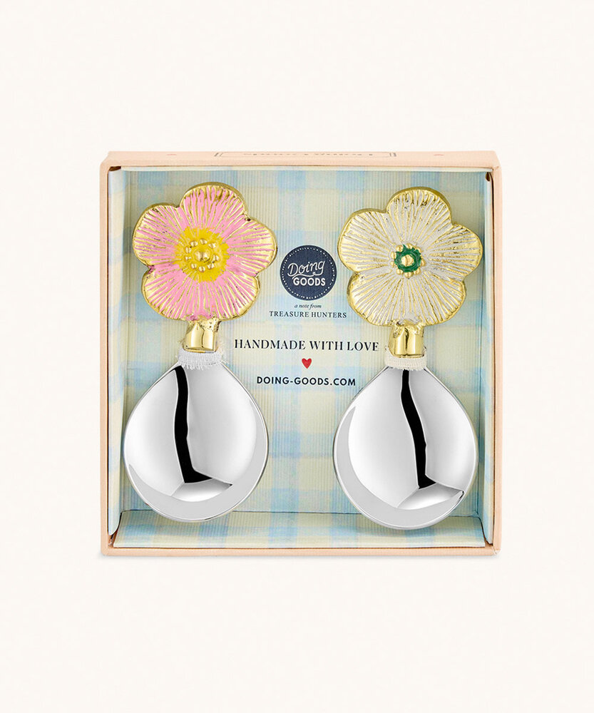 Doing Goods Faye Flower Dipster Spoon Set in Giftbox