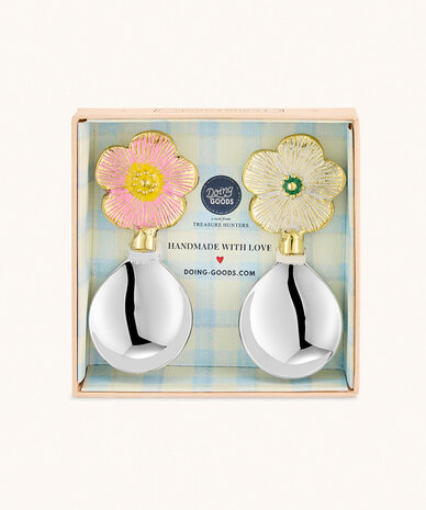 Doing Goods Faye Flower Dipster Spoon Set in Giftbox