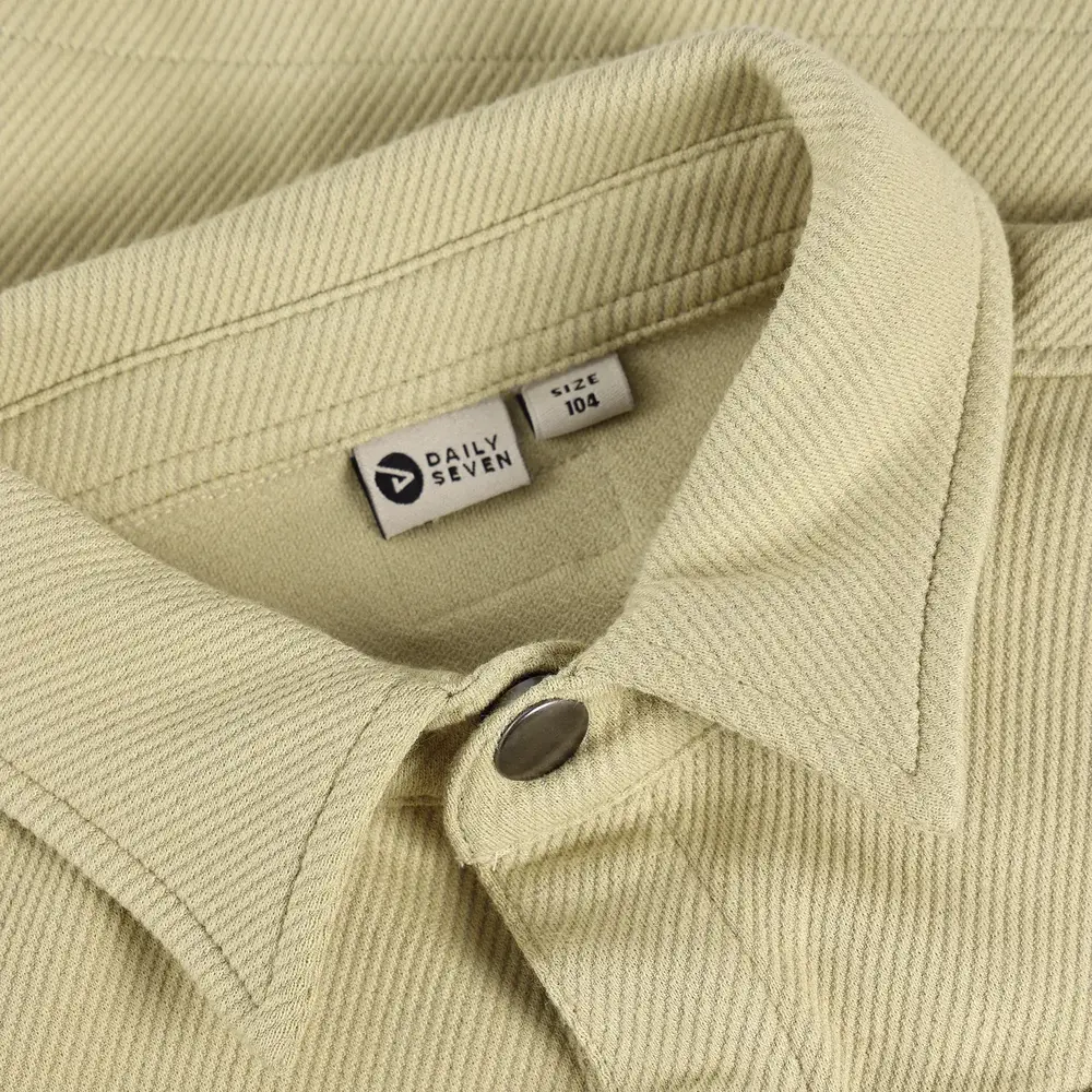 Daily7 Shirt Jacket Structure - Pale Olive Green