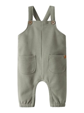 Lil' Atelier Ilondon Loose Sweat Overall Bru - Seagrass