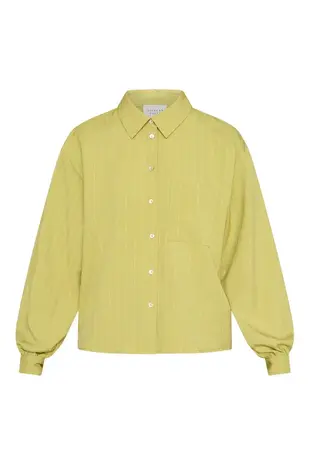 SistersPoint Verina Shirt - Lime Pinstripe