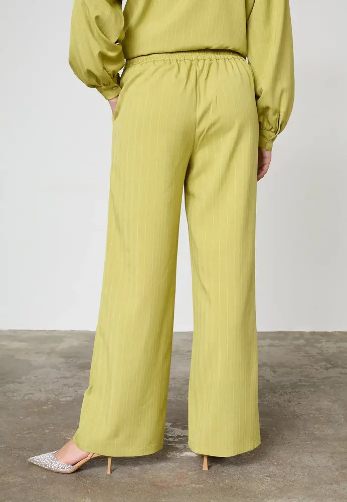 SistersPoint Verina Pants - Lime Pinstripe