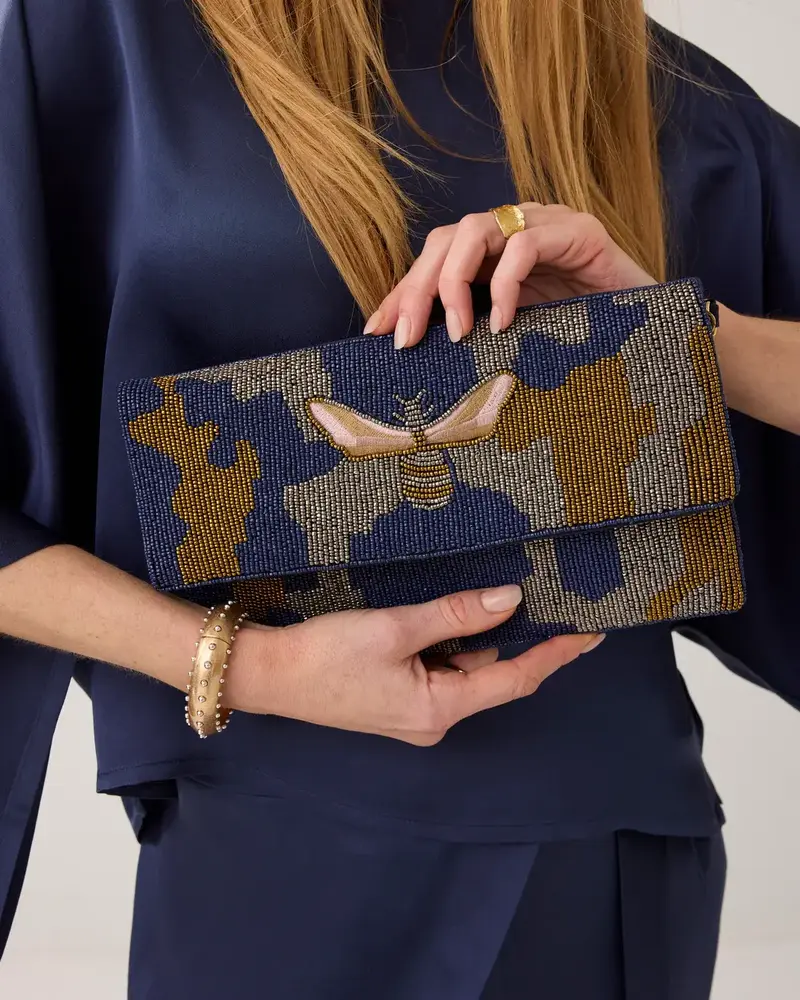 Summum Woman Bag Beaded clutch - Midnightblue