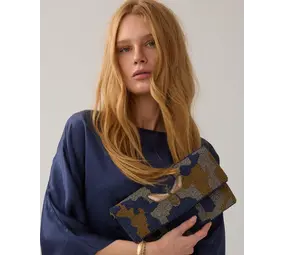 Summum Woman Bag Beaded clutch - Midnightblue Summum Woman Bag Beaded clutch - Midnightblue