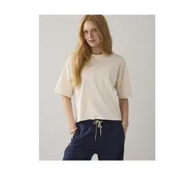 Summum Woman Top Mesh and jersey - Ivory