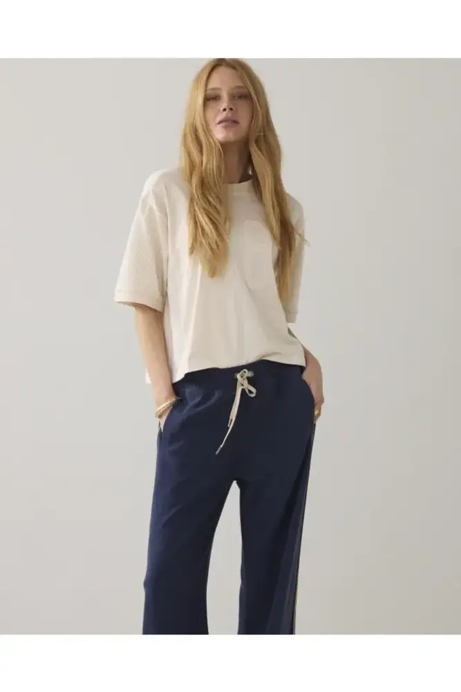 Summum Woman Top Mesh and jersey - Ivory