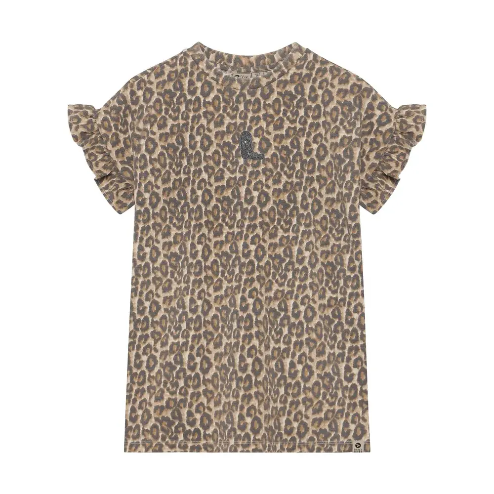 Daily7 T-shirt Dress Allover Print - Sandshell