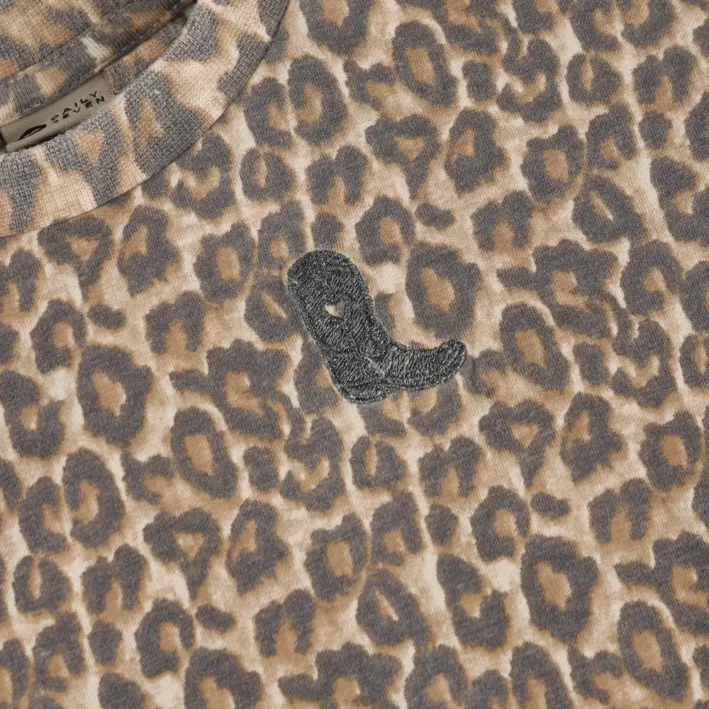 Daily7 T-shirt Dress Allover Print - Sandshell