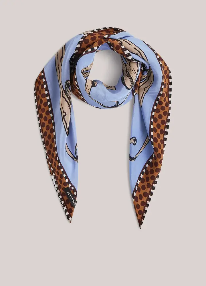 Summum Woman Scarf Satin small - Softblue