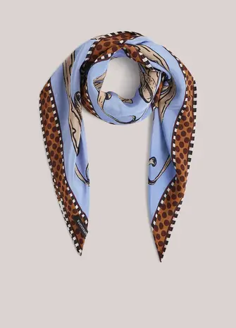 Summum Woman Scarf Satin small - Softblue