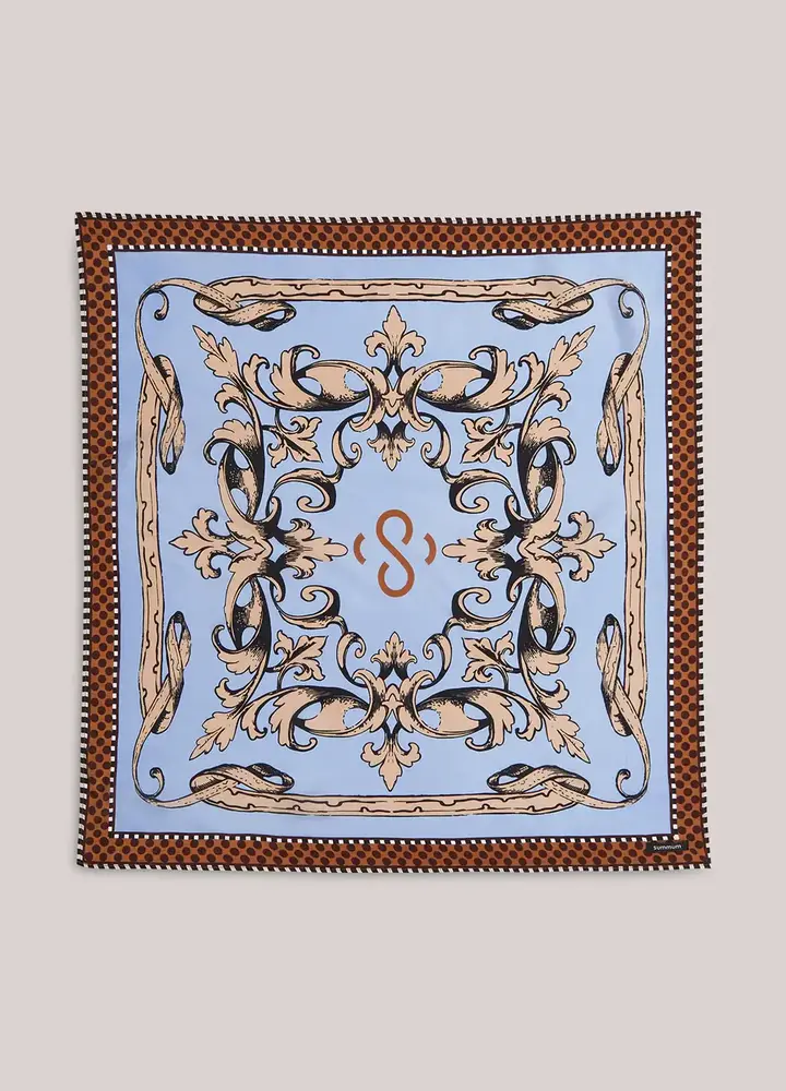 Summum Woman Scarf Satin small - Softblue