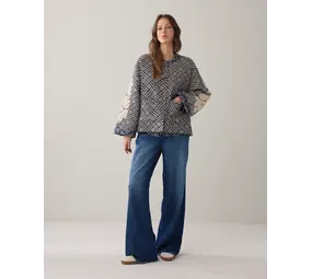 Summum Woman Jacket Blue jacquard - Midnightblue