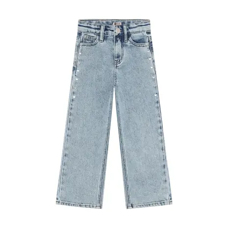 Daily7 Denim Wide Fit Studs - Blue Denim
