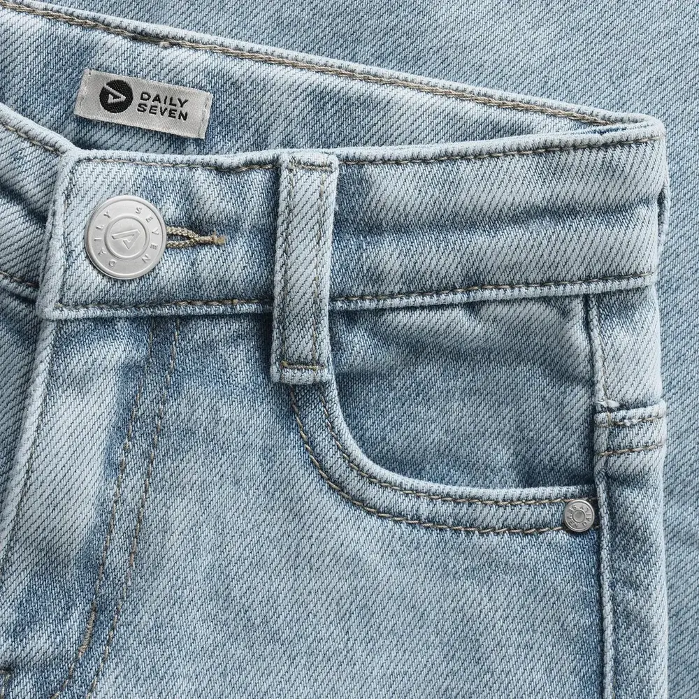 Daily7 Denim Wide Fit Heart - Light Blue Denim