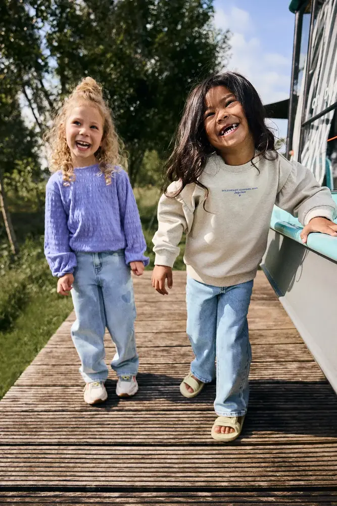 Daily7 Denim Wide Fit Heart - Light Blue Denim