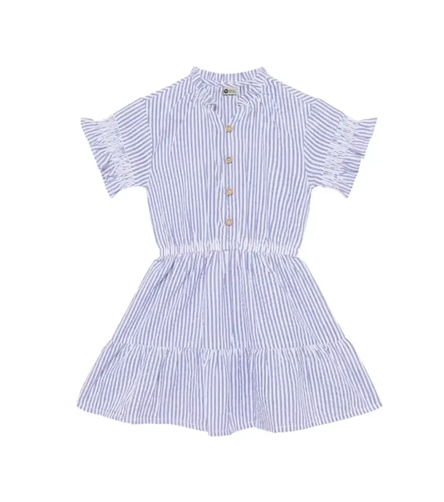 Daily7 Dress Stripe Ruffle - Lolite