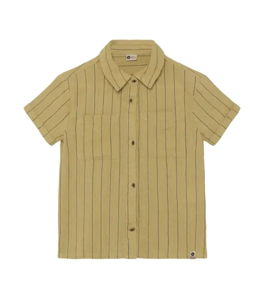 Daily7 Shirt Small Stripe - Pale Olive Green