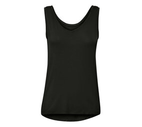 Culture Poppy VO-neck Tank Top – Black