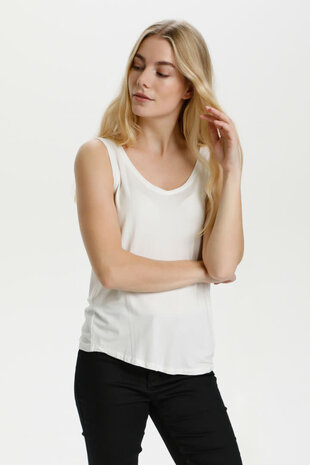 Culture Poppy VO-neck Tank Top – Spring Gardenia