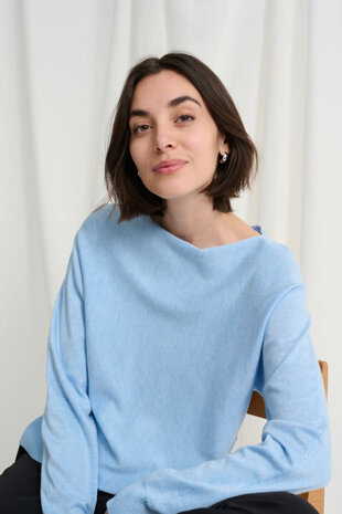 Culture Pullover Annemarie Batwing – cashmere blue