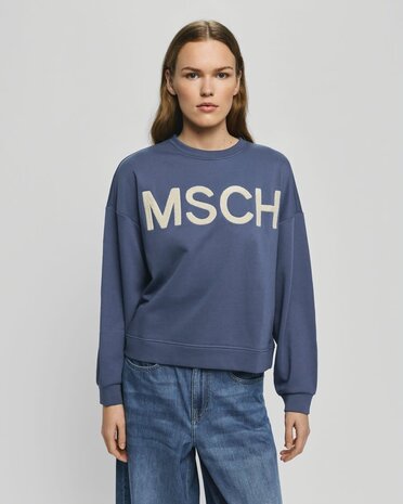 MSCH Mela Briena  Sweatshirt – V Indigo Oatmeal