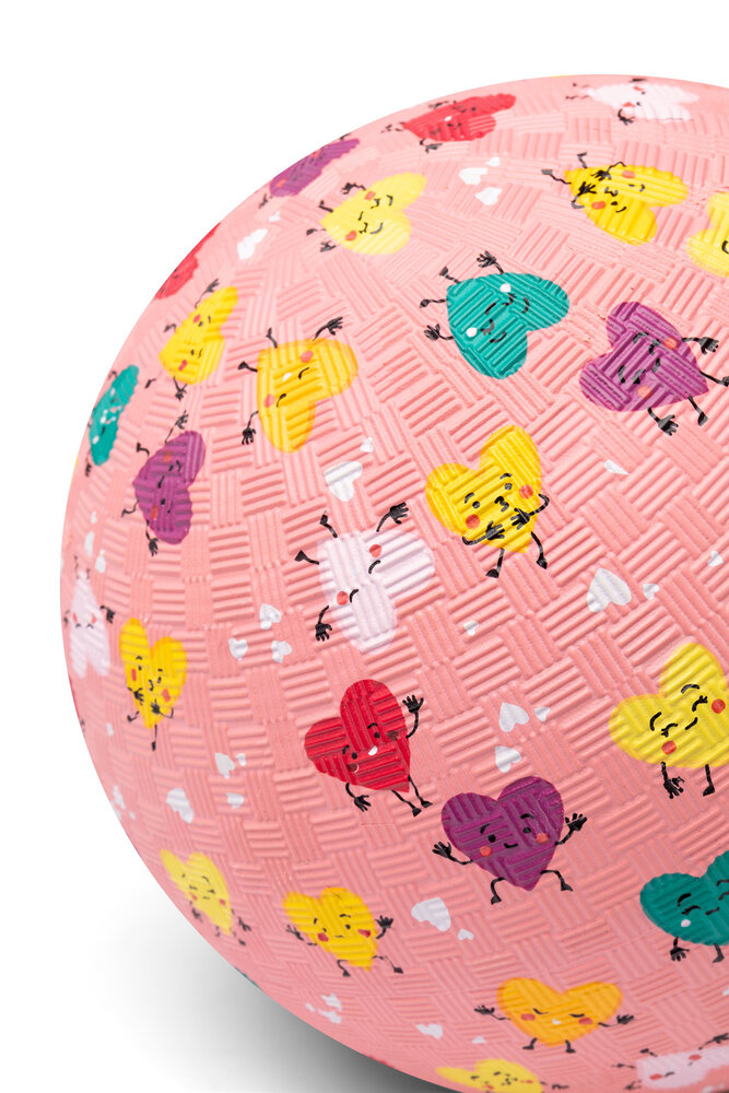 Little L Rubber Bal Hartjes - 18 cm