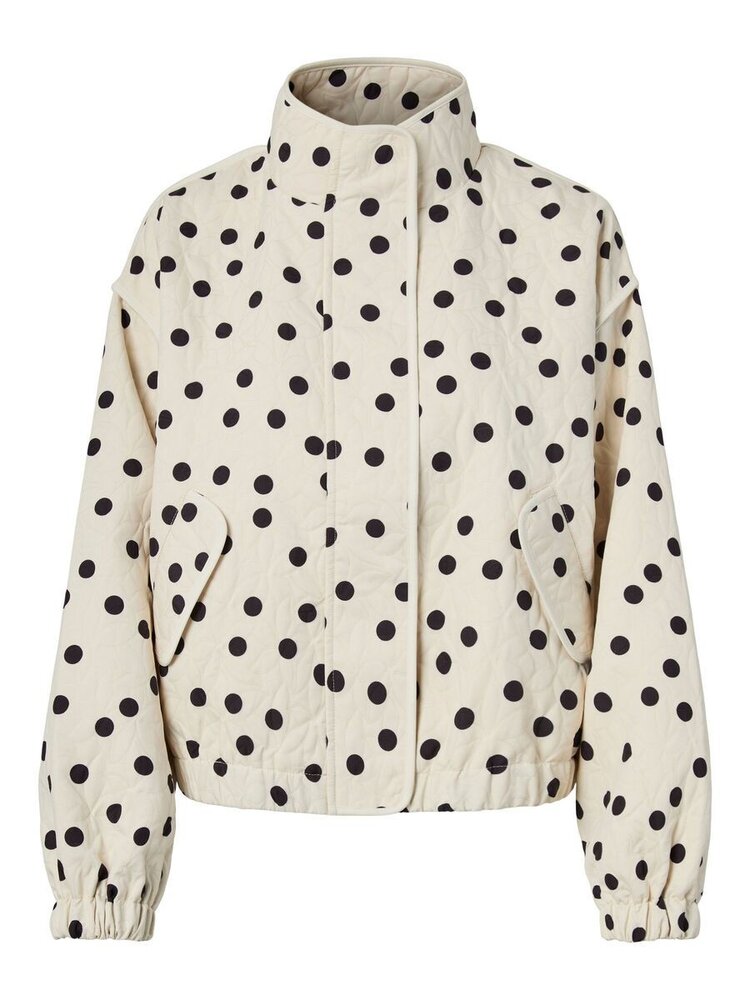 Y.A.S Fipa LS Quilted Jacket - Pristine Black Dots