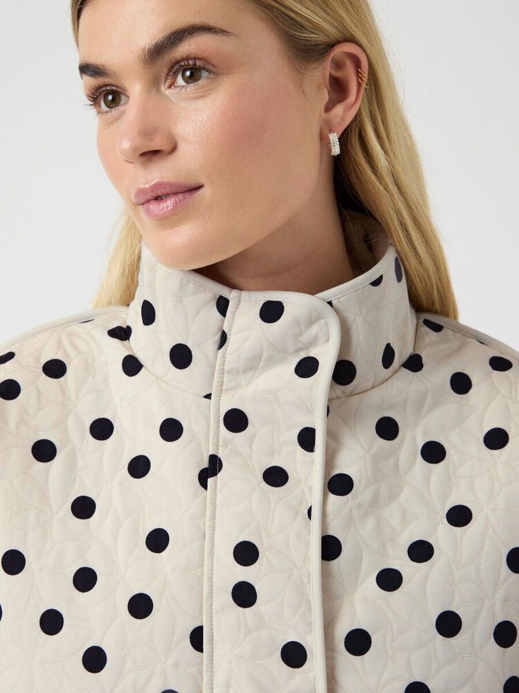 Y.A.S Fipa LS Quilted Jacket - Pristine Black Dots