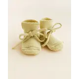 Hvid Booties - 0-9 mnd - Light Yellow