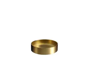 Uyuni Light Candleholder pillar, Matte Brass, 9x3 cm