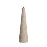 Uyuni LED cone candle  5,8x21,5 cm Champagne Glitter