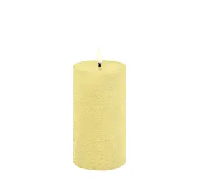Uyuni LED pillar candle Rustic - 7,8x15 cm  Wheat Yellow
