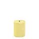 Uyuni LED pillar candle rustic 7,8x10 cm - Wheat Yellow