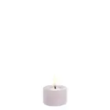 Uyuni LED pillar melted candle Smooth 5x2.8cm - Light Lavender