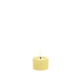 Uyuni LED pillar melted candle Smooth 5x2.8cm - Wheat Yellow