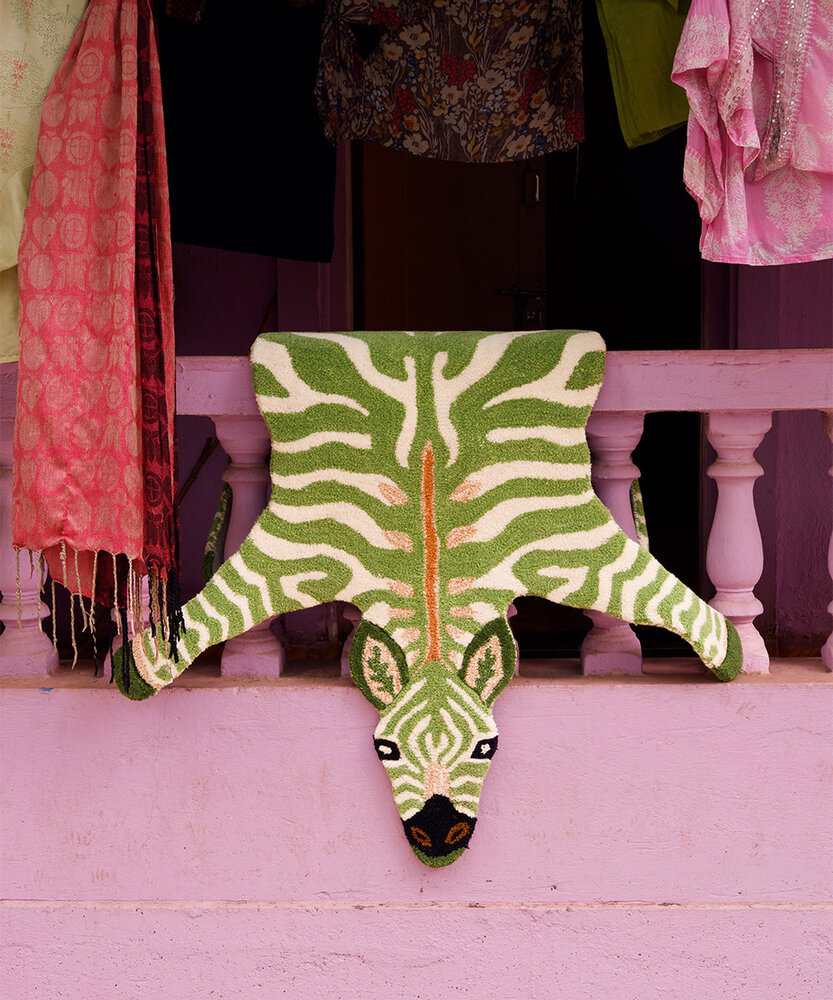 Doing Goods Grassy Zebra Rug - Large Doing Goods Grassy Zebra Rug - Large