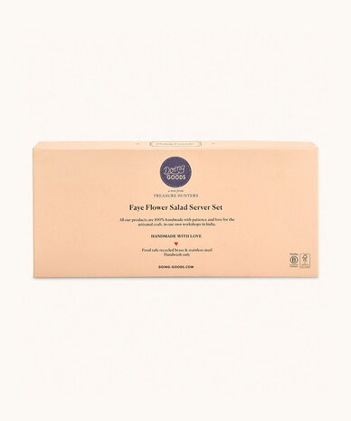 Doing Goods Faye Flower Salad Server Set in Giftbox