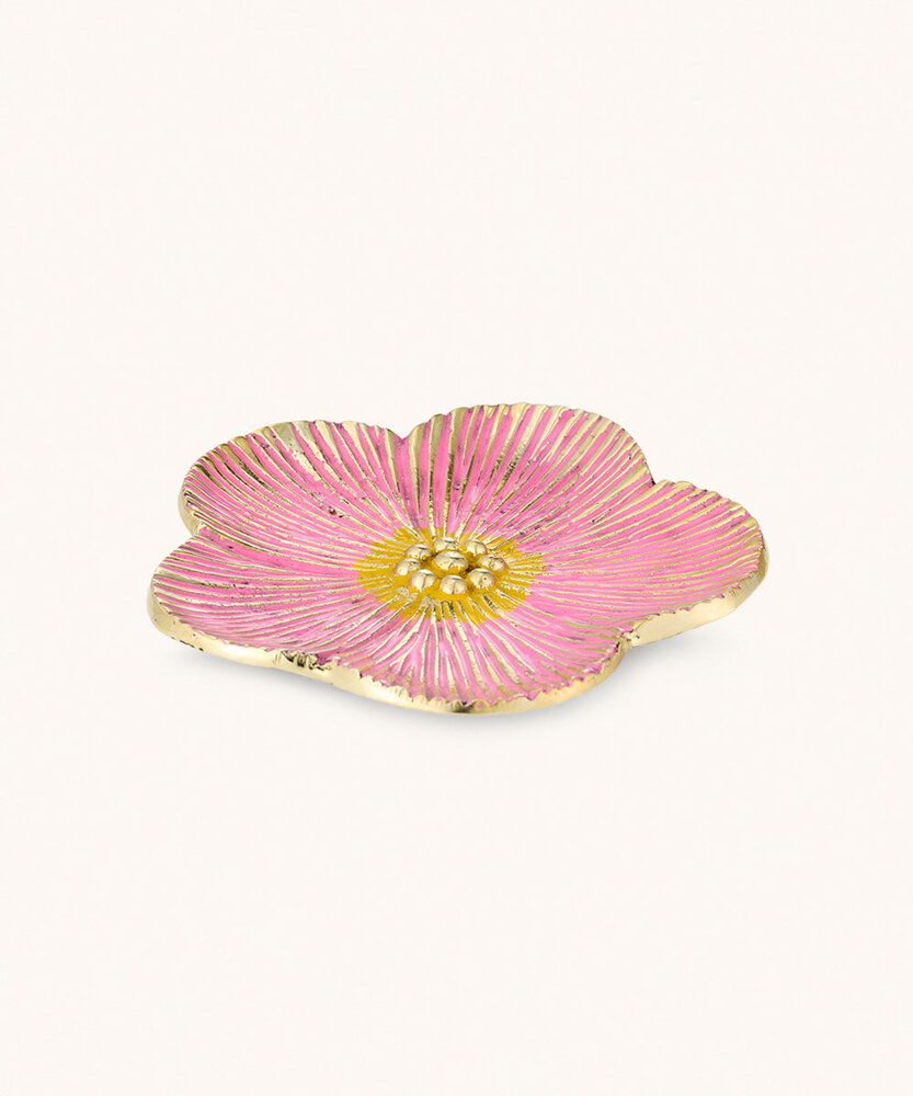 Doing Goods Faye Flower Plate Pink - Large