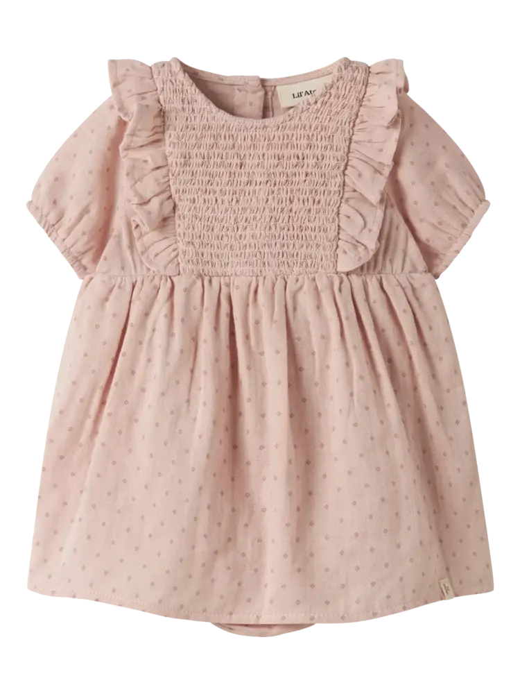 Lil' Atelier Dembe SS Loose Body Dress - Peach Whip