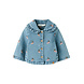 Lil' Atelier Devan Loose dnm emb Jacket - Medium Blue Denim Cherry