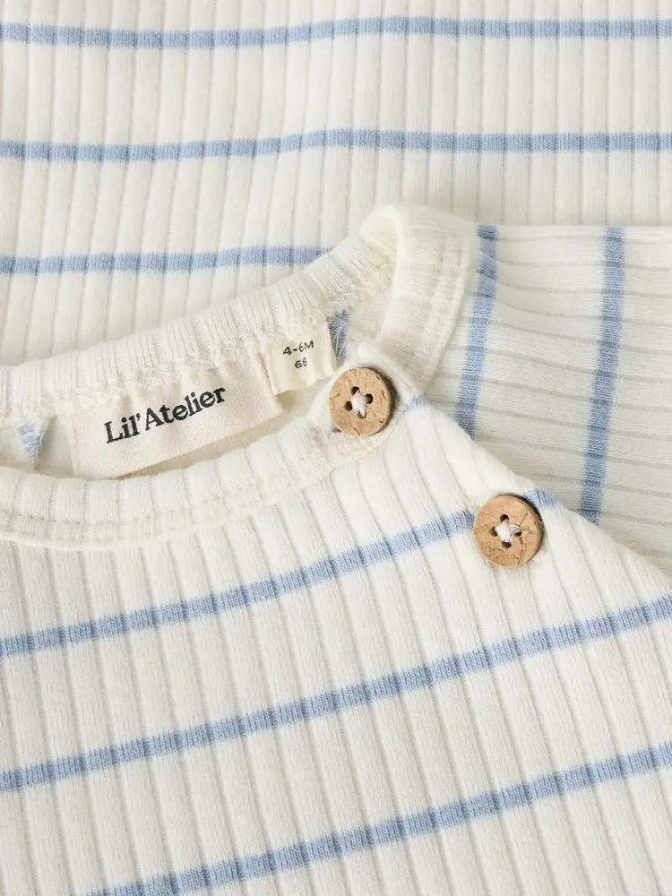 Lil' Atelier Kail LS Slim Body - Coconut Milk Zen Blue
