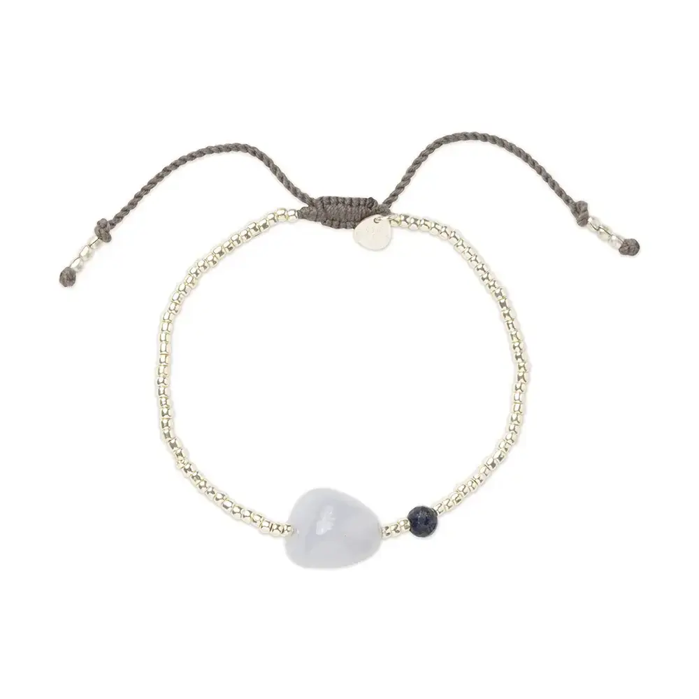 A Beautiful Story Surprise 126 Blue Lace Agate Lapis Lazuli Bracelet SC