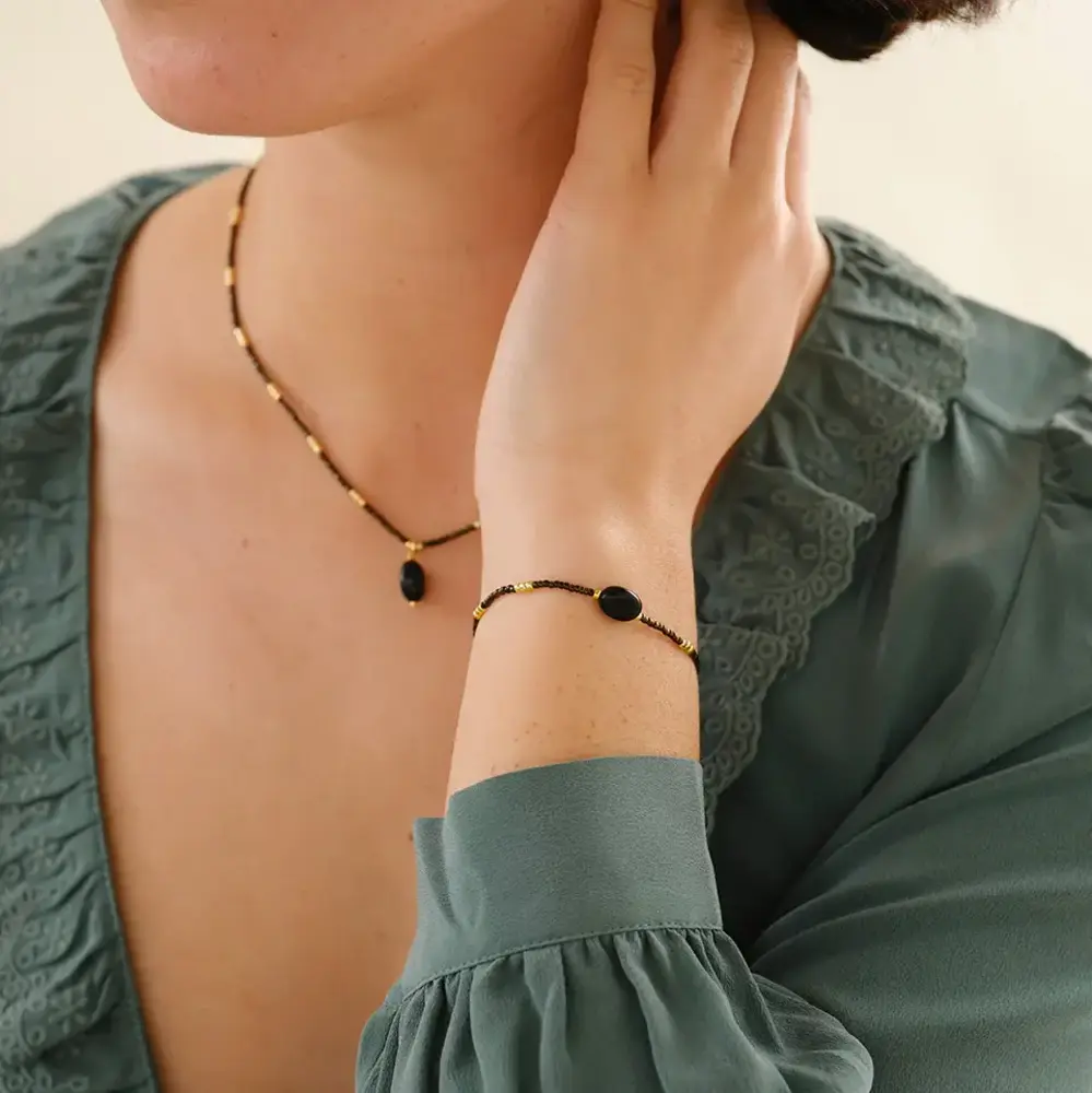 A Beautiful Story Wanting Black Onyx Bracelet GC