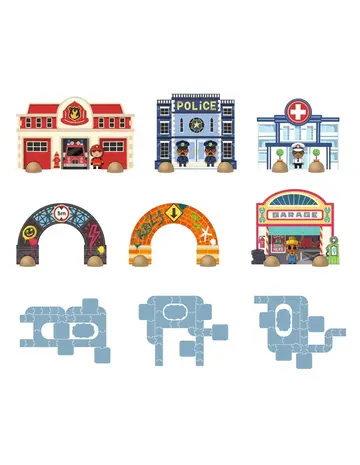 Djeco Puzzl'Up City-Giant - 33 pcs