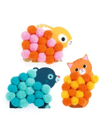Djeco Pompomcollages Dieren